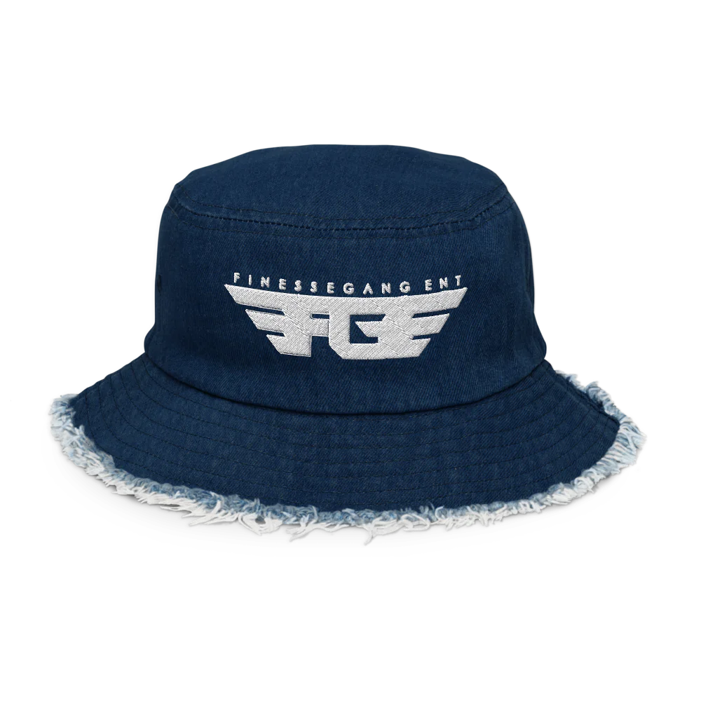 FGE Distressed Denim Bucket Hat