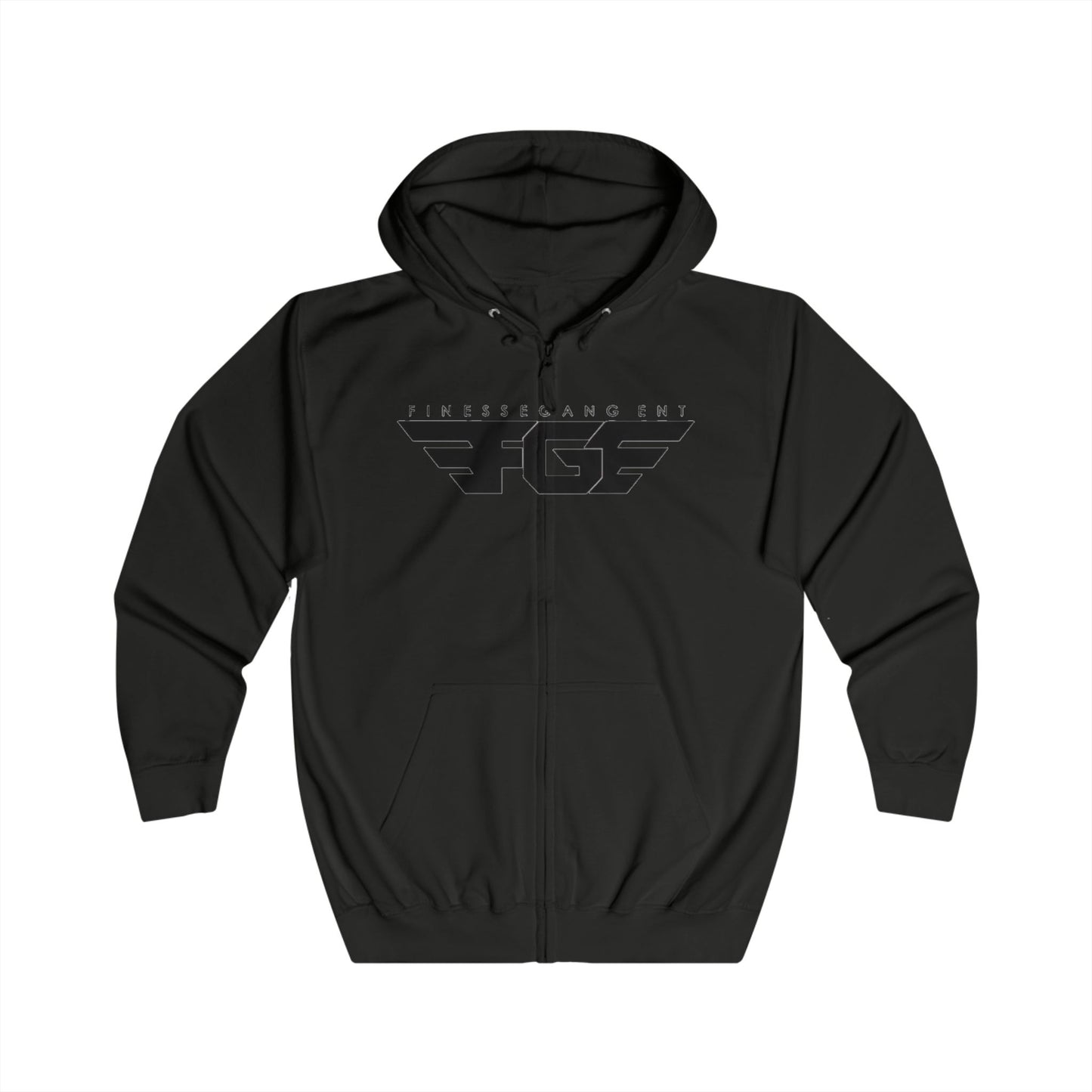 FGE Unisex Full Zip Hoodie, Cozy Casual Wear, Trendy Hoodie for Street Style, Gift for Him/Her, Perfect for any Season,Graphic Design