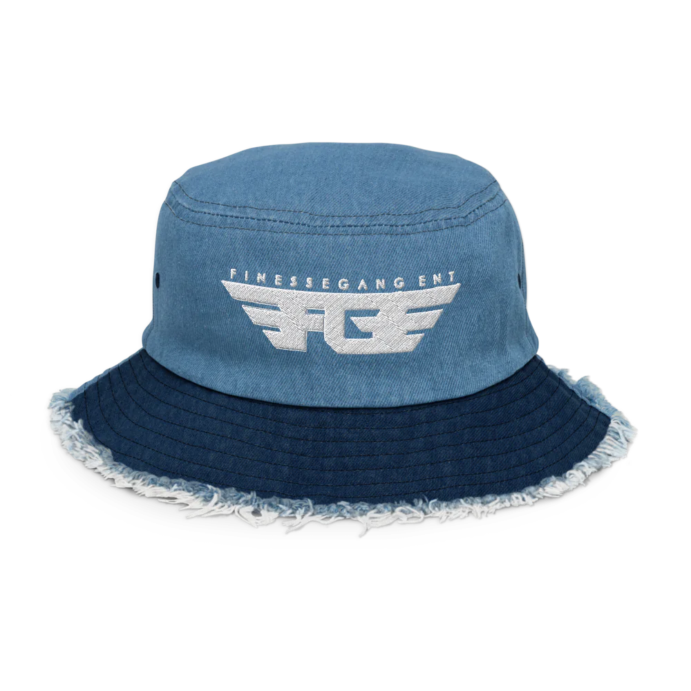 FGE Distressed Denim Bucket Hat