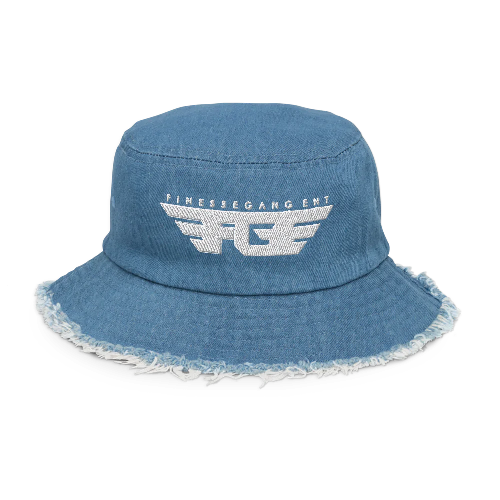 FGE Distressed Denim Bucket Hat